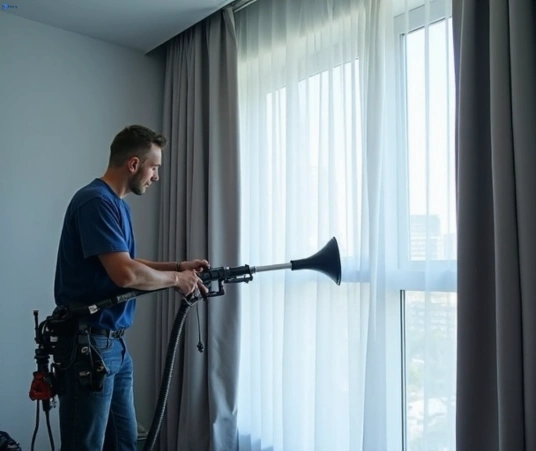 Professional commercial curtain cleaning process equipment Matty Curtain Cleaning vermont-vic